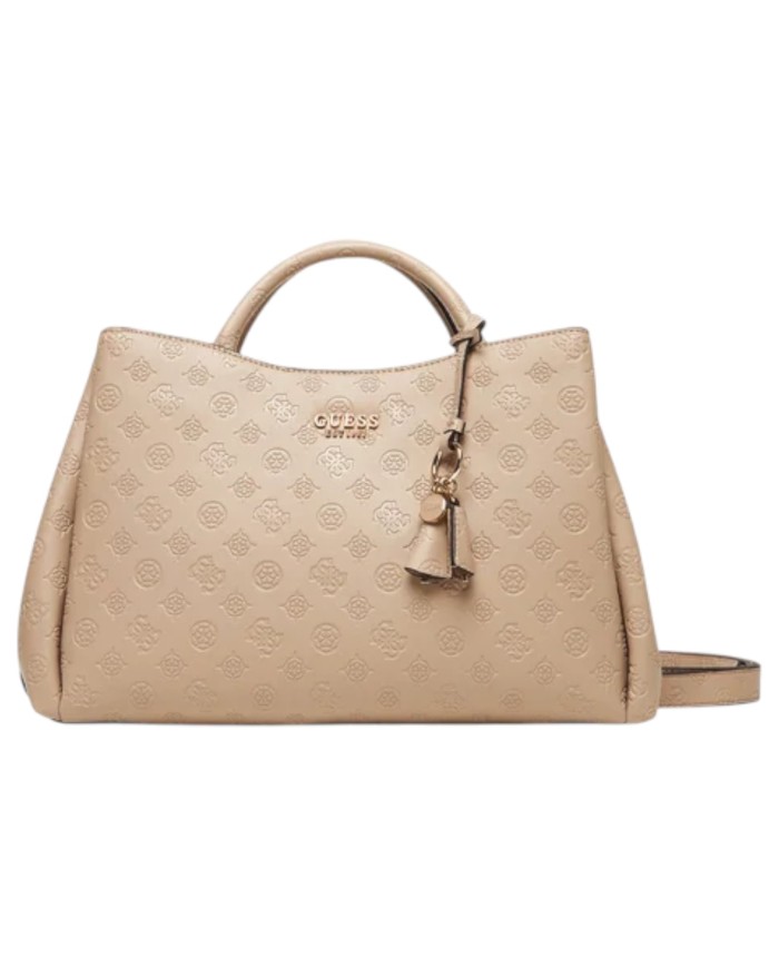 Shopper Guess Donna Phoebe Con Tracolla 4G Logo Peony Leather Taupe