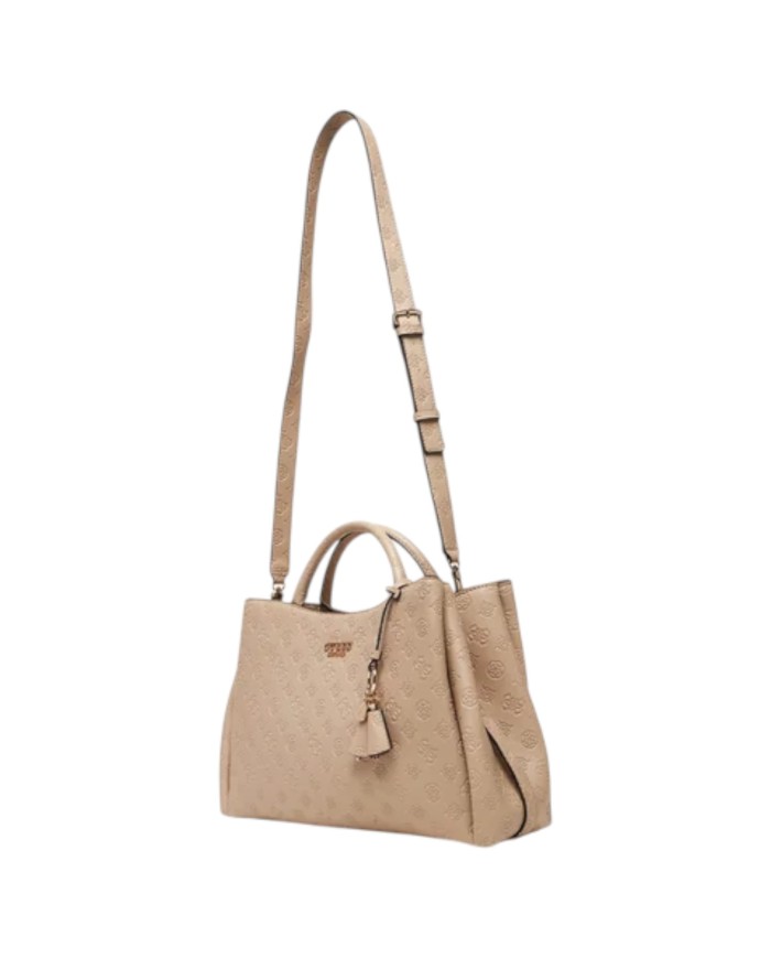Shopper Guess Donna Phoebe Con Tracolla 4G Logo Peony Leather Taupe