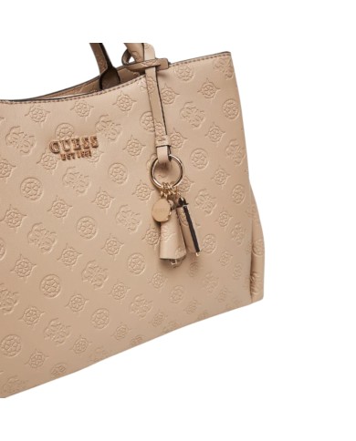 Shopper Guess Donna Phoebe Con Tracolla 4G Logo Peony Leather Taupe