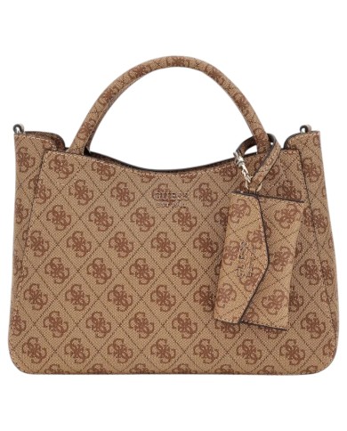 Borsetta Guess Donna Brenton Con Tracolla 4G Logo Leather Latte