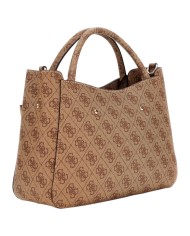 Borsetta Guess Donna Brenton Con Tracolla 4G Logo Leather Latte