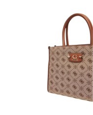Borsa Guess Donna Neda Con Tracolla 4G Logo Peony Latte Beige