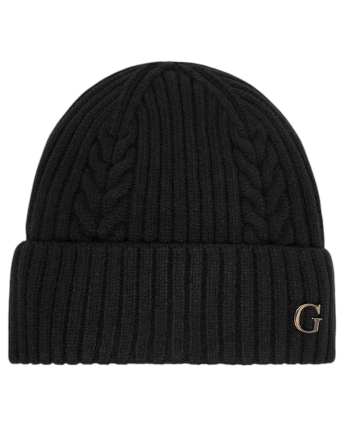 Cappello Guess Donna Knitted Beanie Hat Black