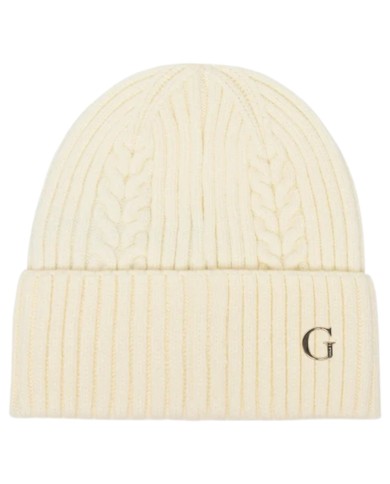 Cappello Guess Donna Knitted Beanie Hat White