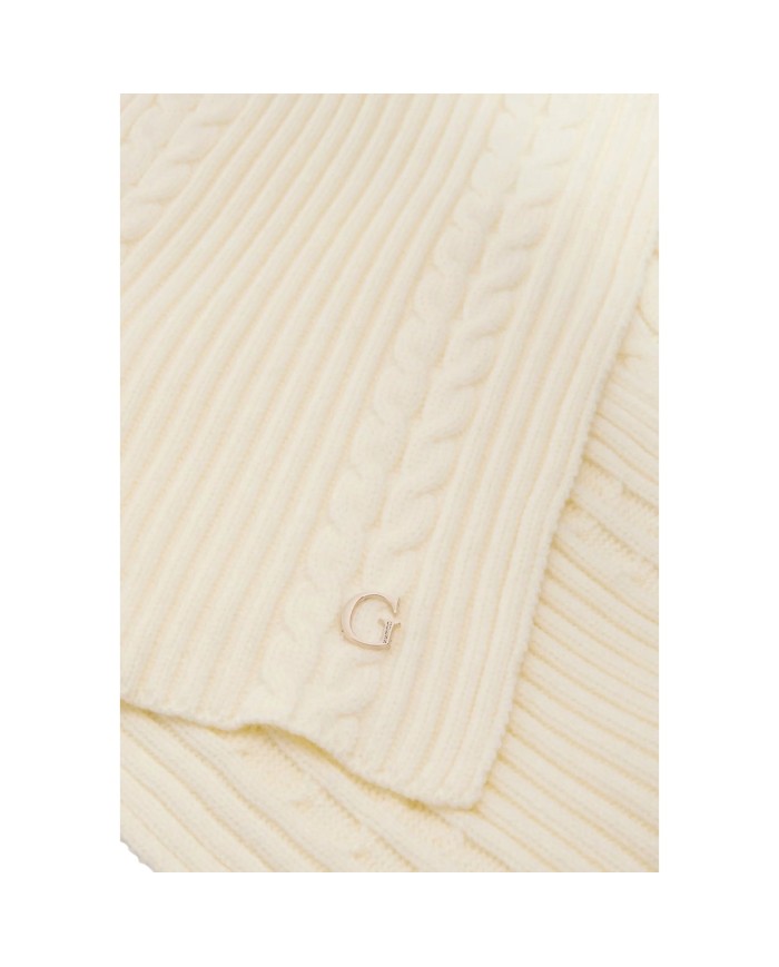 Sciarpa Guess Donna Knitted Scarf G Logo White