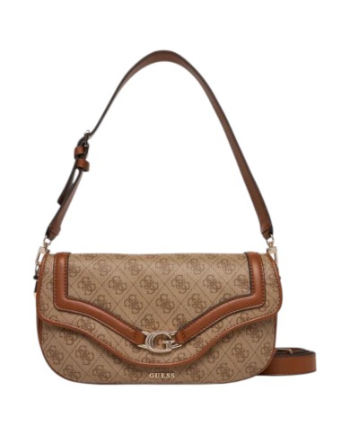 Borsetta Guess Donna Dea Con Tracolla 4G Logo Leather Latte Beige