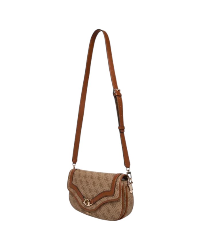 Borsetta Guess Donna Dea Con Tracolla 4G Logo Leather Latte Beige