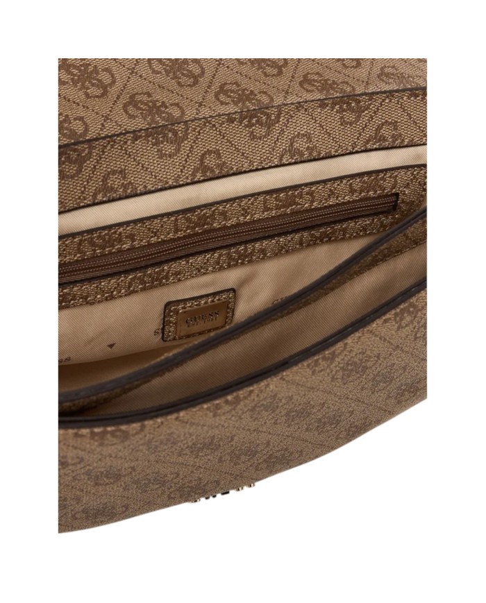 Borsetta Guess Donna Dea Con Tracolla 4G Logo Leather Latte Beige