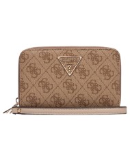 Portafoglio Guess Donna Laurel II Slg Medium Double Zip Around 4G Logo Latte Beige