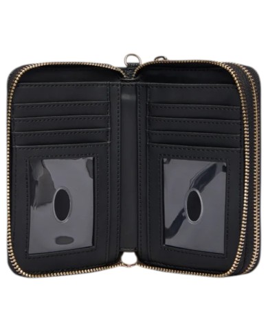 Portafoglio Guess Donna Laurel II Slg Medium Double Zip Around 4G Logo Coal Black