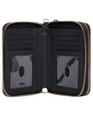 Portafoglio Guess Donna Laurel II Slg Medium Double Zip Around 4G Logo Coal Black