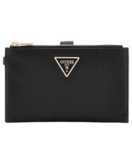 Portafoglio Guess Donna Laurel II Slg Double Zip Triangle Logo Black