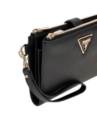 Portafoglio Guess Donna Laurel II Slg Double Zip Triangle Logo Black