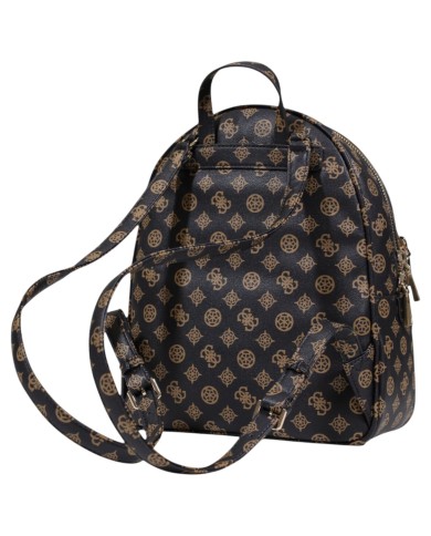 Zaino Guess Donna Manhattan II 4G Logo Peony Leather Mocha Brown