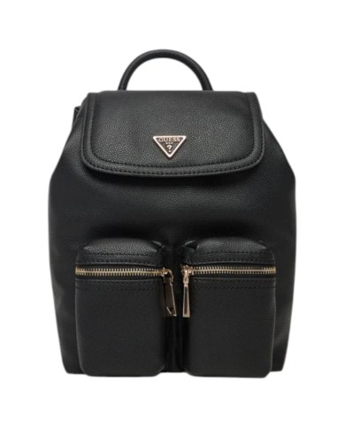 Zaino Guess Donna Manhattan II Double Pockets Leather Black