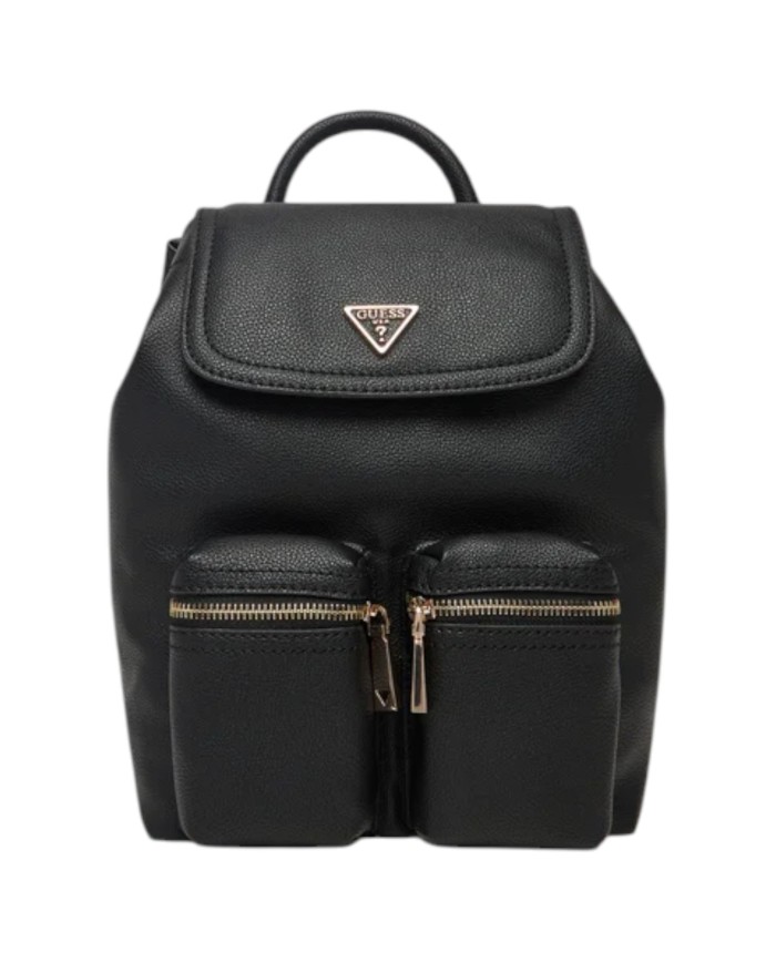 Zaino Guess Donna Manhattan II Double Pockets Leather Black