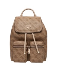 Zaino Guess Donna Manhattan II 4G Logo Double Pockets Leather Latte