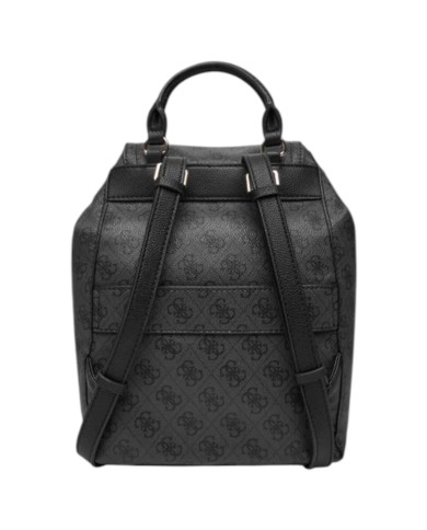 Zaino Guess Donna Manhattan II 4G Logo Double Pockets Leather Coal