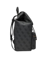 Zaino Guess Donna Manhattan II 4G Logo Double Pockets Leather Coal