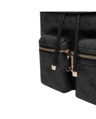 Zaino Guess Donna Manhattan II 4G Logo Double Pockets Leather Coal