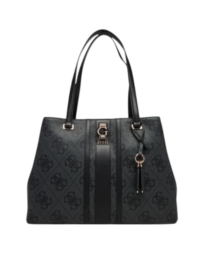 Shopper Guess Donna Erenia 4G Logo Leather Coal