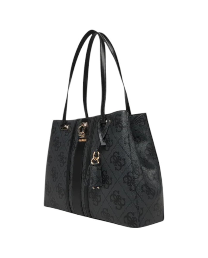 Shopper Guess Donna Erenia 4G Logo Leather Coal