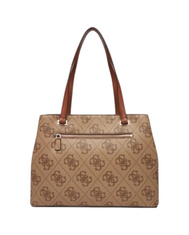 Shopper Guess Donna Erenia 4G Logo Leather Latte