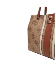 Shopper Guess Donna Erenia 4G Logo Leather Latte