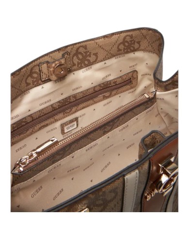 Shopper Guess Donna Erenia 4G Logo Leather Latte