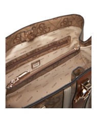 Shopper Guess Donna Erenia 4G Logo Leather Latte