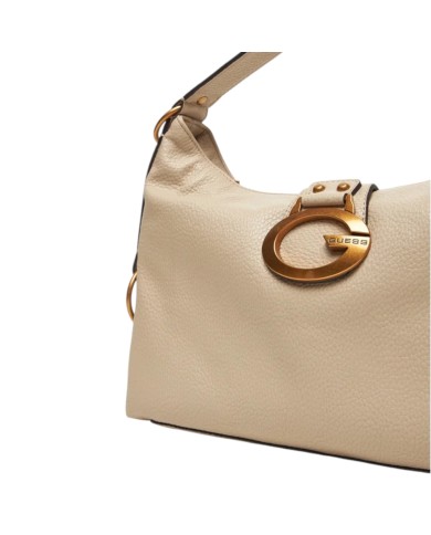 Borsa Guess Donna Camden Fibbia G Logo Leather Bone White