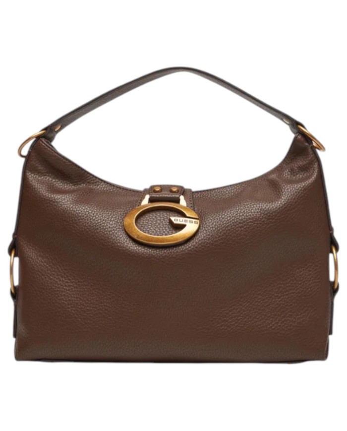 Borsa Guess Donna Camden Fibbia G Logo Leather Espresso Brown