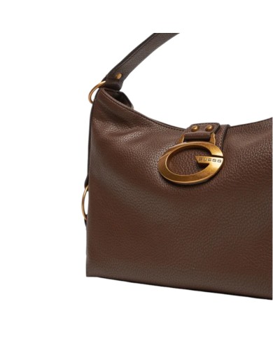 Borsa Guess Donna Camden Fibbia G Logo Leather Espresso Brown
