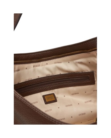 Borsa Guess Donna Camden Fibbia G Logo Leather Espresso Brown