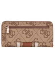 Portafoglio Guess Donna Erenia Slg Large Zip Around G Logo Latte Beige