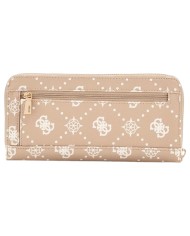Portafoglio Guess Donna Silia Slg Large Zip Around 4G Logo Peony Beige