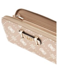 Portafoglio Guess Donna Silia Slg Large Zip Around 4G Logo Peony Beige