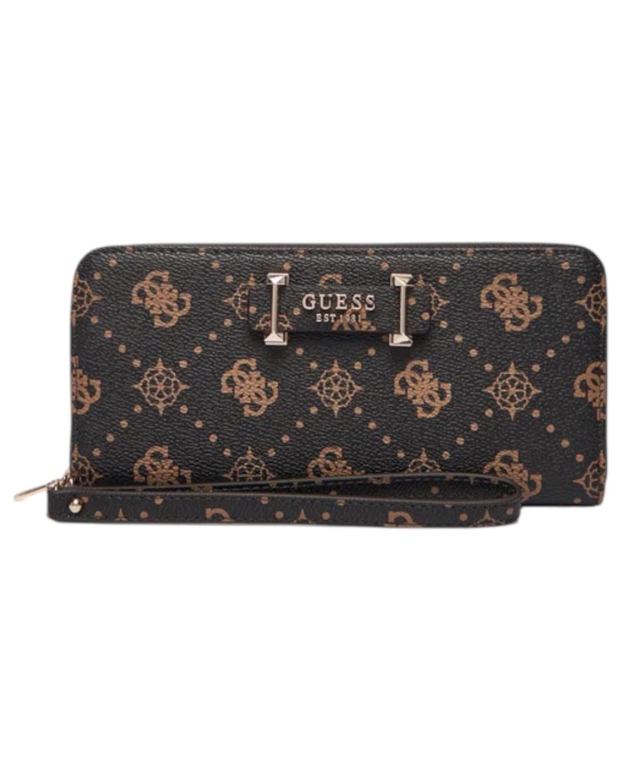 Portafoglio Guess Donna Silia Slg Large Zip Around 4G Logo Peony Brown