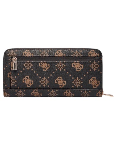 Portafoglio Guess Donna Silia Slg Large Zip Around 4G Logo Peony Brown