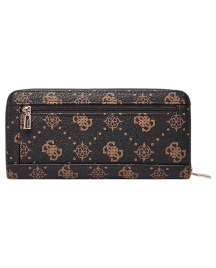 Portafoglio Guess Donna Silia Slg Large Zip Around 4G Logo Peony Brown