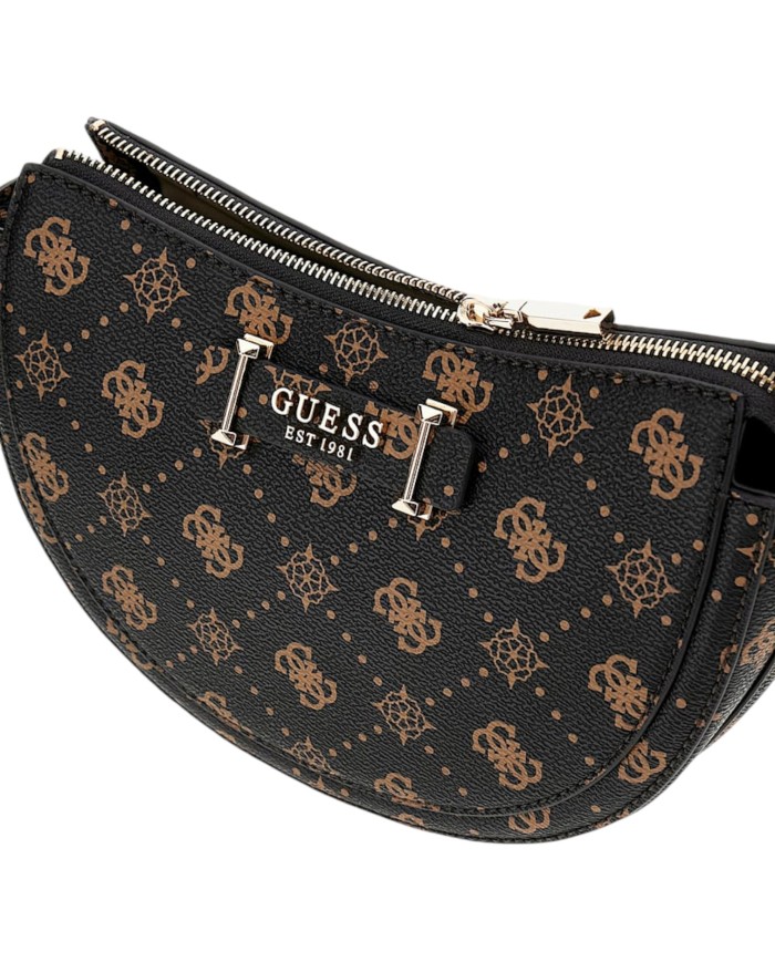 Borsetta Guess Donna Silia Con Tracolla 4G Logo Peony Leather Brown