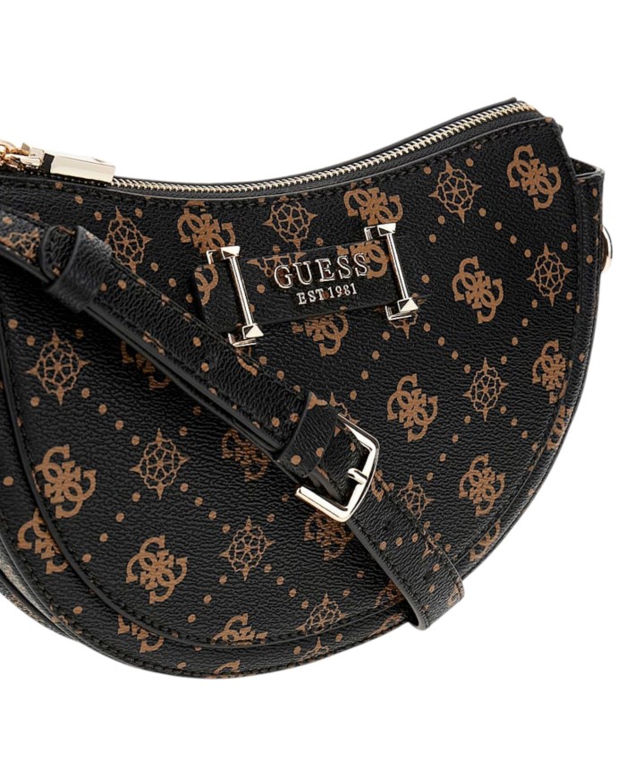 Borsetta Guess Donna Silia Con Tracolla 4G Logo Peony Leather Brown