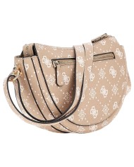 Borsetta Guess Donna Silia Con Tracolla 4G Logo Peony Leather Beige