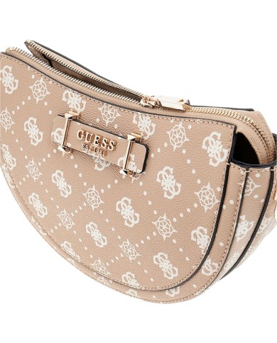 Borsetta Guess Donna Silia Con Tracolla 4G Logo Peony Leather Beige