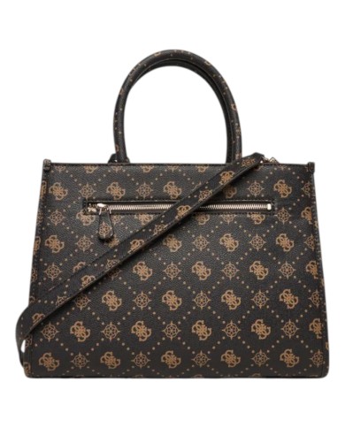 Borsa Guess Donna Silia Con Tracolla 4G Logo Peony Leather Espresso Brown