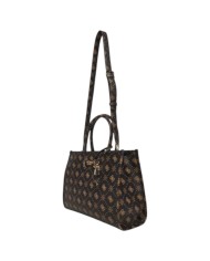 Borsa Guess Donna Silia Con Tracolla 4G Logo Peony Leather Espresso Brown