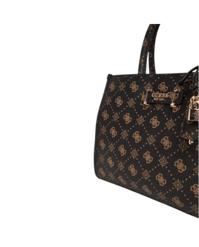 Borsa Guess Donna Silia Con Tracolla 4G Logo Peony Leather Espresso Brown