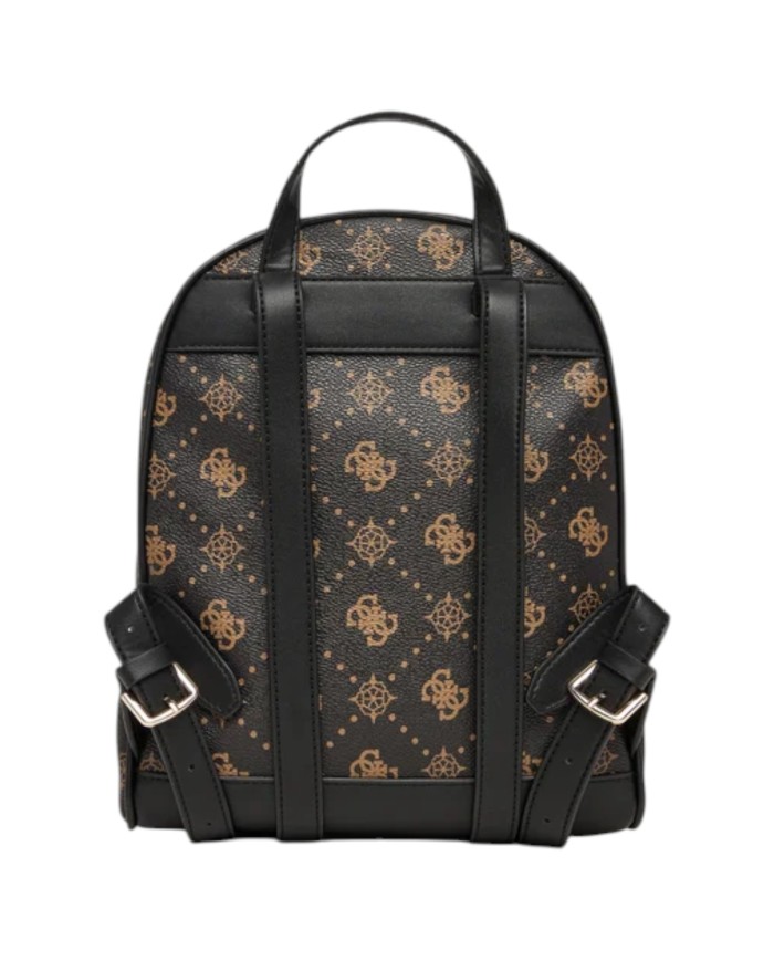 Zaino Guess Donna Silia Travel 4G Logo Peony Leather Espresso Brown