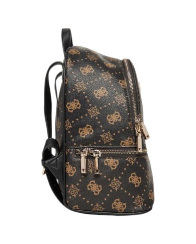 Zaino Guess Donna Silia Travel 4G Logo Peony Leather Espresso Brown