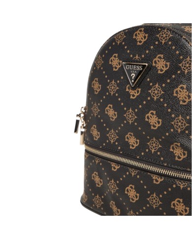 Zaino Guess Donna Silia Travel 4G Logo Peony Leather Espresso Brown